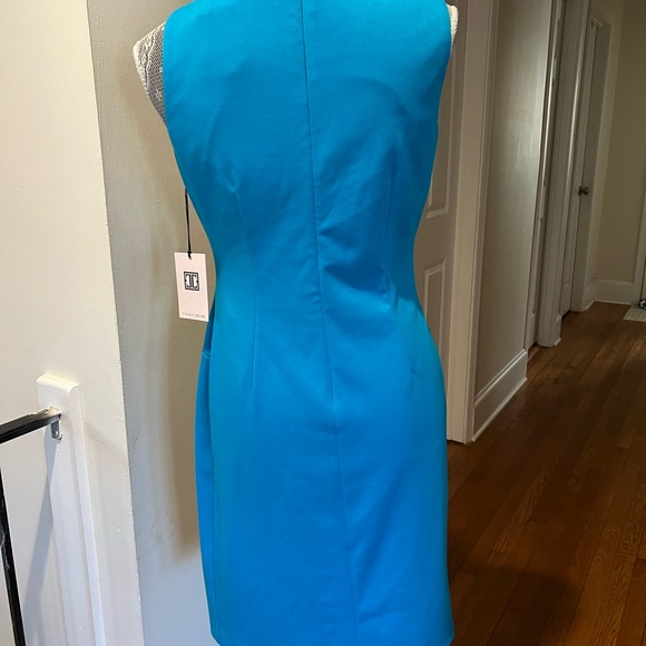 NWT Ivanka Trump Elegant Blue Sleeveless Dress - Picture 5 of 6